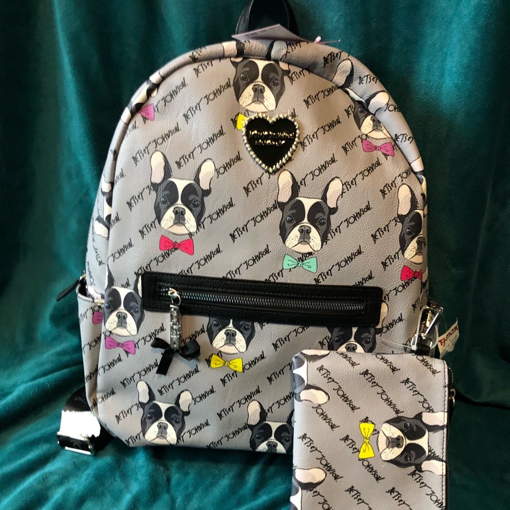 Betsey Johnson French Bulldog backpack